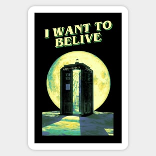 I Want To Belive Green Tradis Vintage Sticker